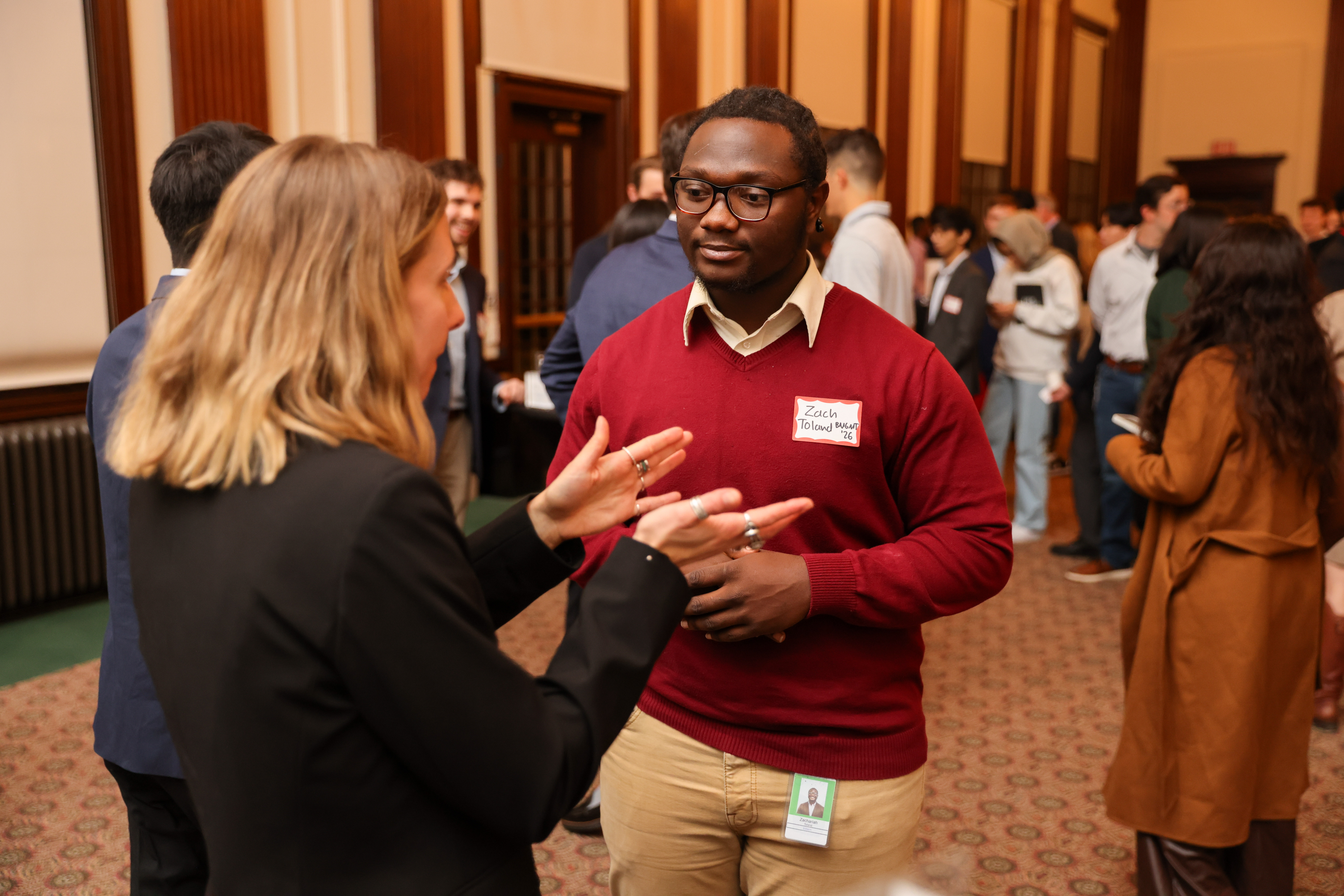 Student being mentored