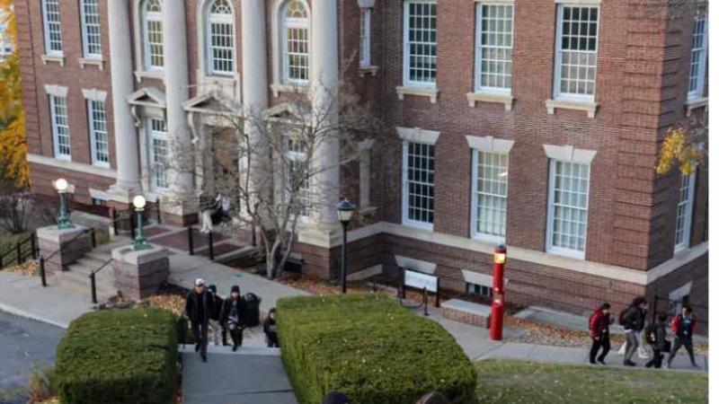 students on stairs